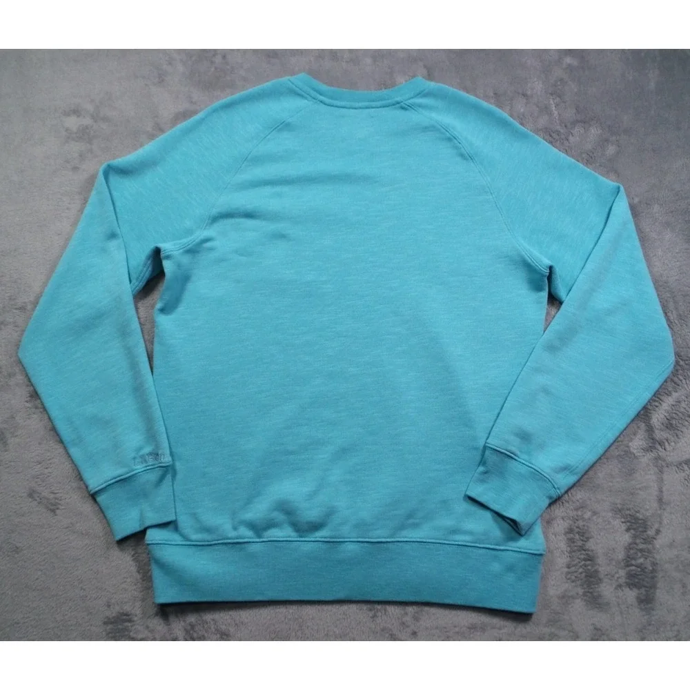 LL Bean‎ Sweatshirt Mens Size Medium Blue Lakewashed Cotton Crewneck Pocket